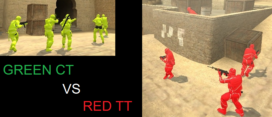 Green VS Red Skin pack for CT and T Models